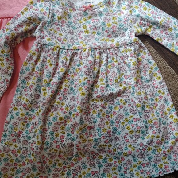 Carter's 12 Month Floral & Pink Dress Bundle - Picture 2 of 6